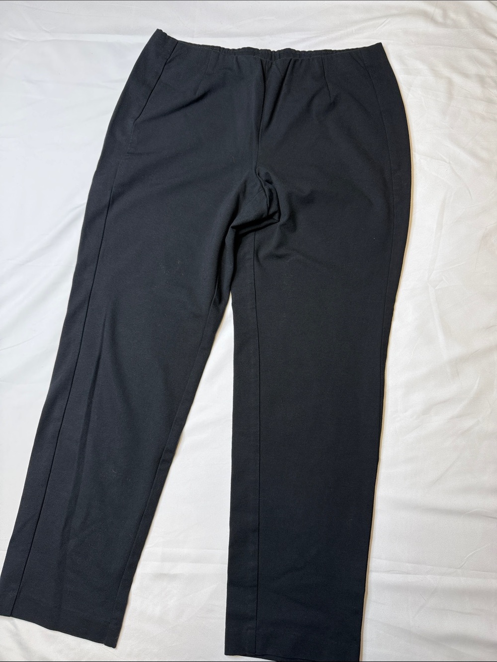J. Jill Women's ponte slim leg Black Pull-On Dress casual Pants M